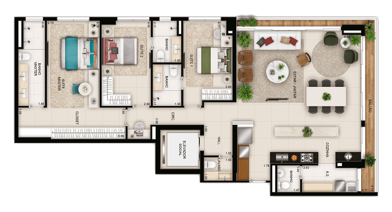 opus tellure 3 suites 150m