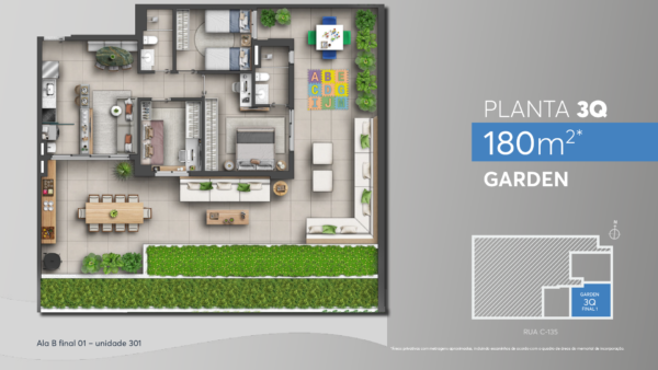 level home resort planta 3q garden 180m