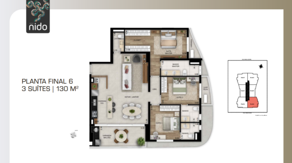 opus nido planta tipo final 06 130m²